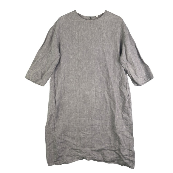 Muji Dresses & Skirts - MUJI Dress Gray Women's Size M 100% Linen